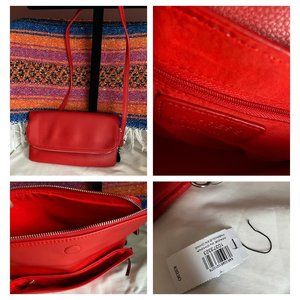 NWT Express brand red fold over crossbody with removable strap Org. $40